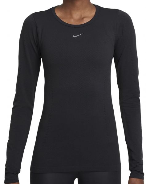 Moteriški marškinėliai Nike Dri-Fit Aura Slim Fit Long Sleeve Training Top W - black