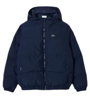 Giacca Lacoste Water Embroidered Crocodile Hooded Puffed - Blu