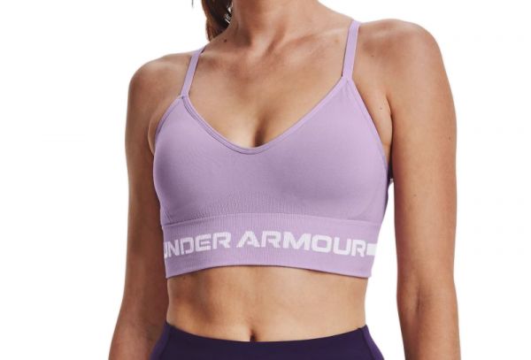 UNDER ARMOUR Sports bra SEAMLESS LOW LONG HEATHER in purple