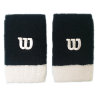 Riešo apvijos Wilson Extra Wide W Wristband - black/white/white