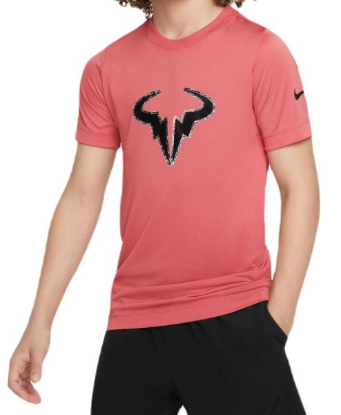 Marškinėliai berniukams Nike Rafa Training T-Shirt - adobe/black