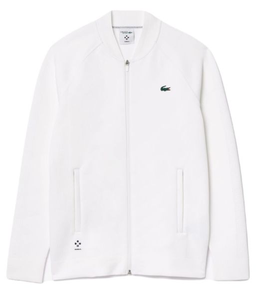 Férfi tenisz pulóver Lacoste Tennis x Daniil Medvedev Sportsuit Ultra-Dry Jacket - white