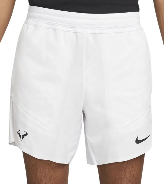 Herren Tennisshorts Nike Court Dri-Fit Advantage Short 7in Rafa - white/white/black