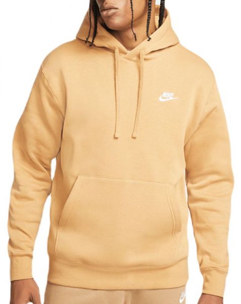Herren Tennissweatshirt Nike Sportswear Club Fleece Pullover Hoodie - elemental gold/elemental gold/white