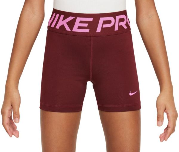 Шорти за момичета Nike Kids Pro Dri-Fit Shorts - dark team red/playful pink