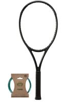 Raquette de tennis Wilson Noir Ultra 100 V4 + cordes