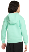 Dječji sportski pulover Nike Club Fleece Full-Zip Hoodie - emerald rise/white Dječji sportski pulover Nike Club Fleece Full-Zip Hoodie - emerald rise/white