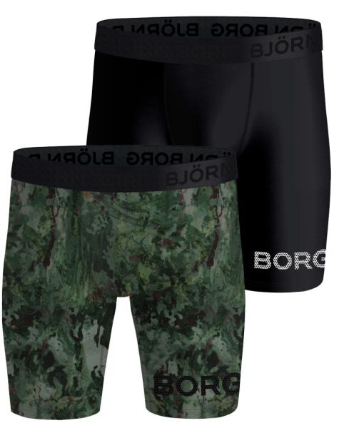 Boxers de sport pour hommes Björn Borg Performance Boxer Long Shorts 2P - multicolor