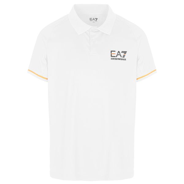 Polo de tenis para hombre EA7 Man Jersey Polo Shirt - white