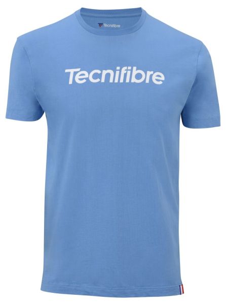 Teniso marškinėliai vyrams Tecnifibre Club Cotton Tee - azur