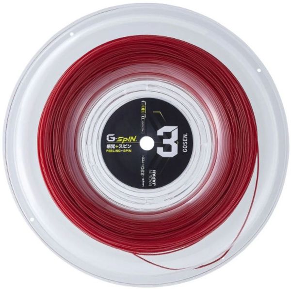 Tennis String Gosen G-Spin 3 (220m) - Red