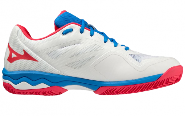 Men's paddle shoes Mizuno Wave Exceed Light Padel - white/opera red/prace blue