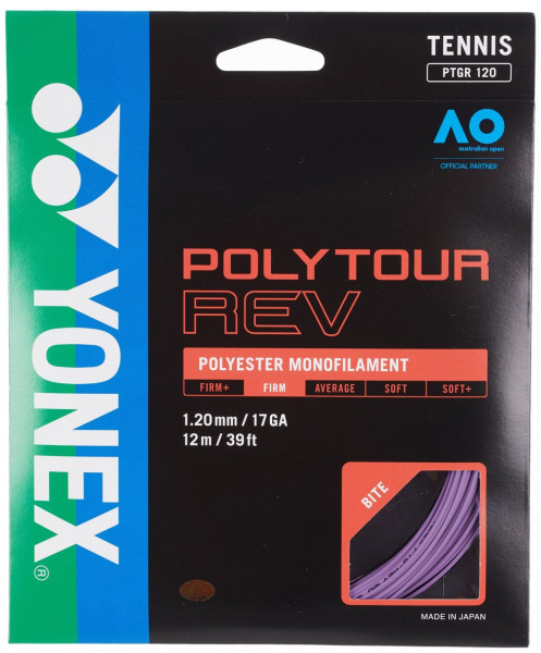 Naciąg tenisowy Yonex Poly Tour Rev (12 m) - purple