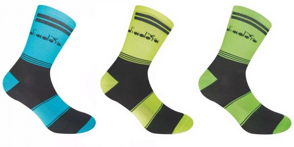 Tennissocken Diadora Unisex Socks Multisport 3P - color fluo