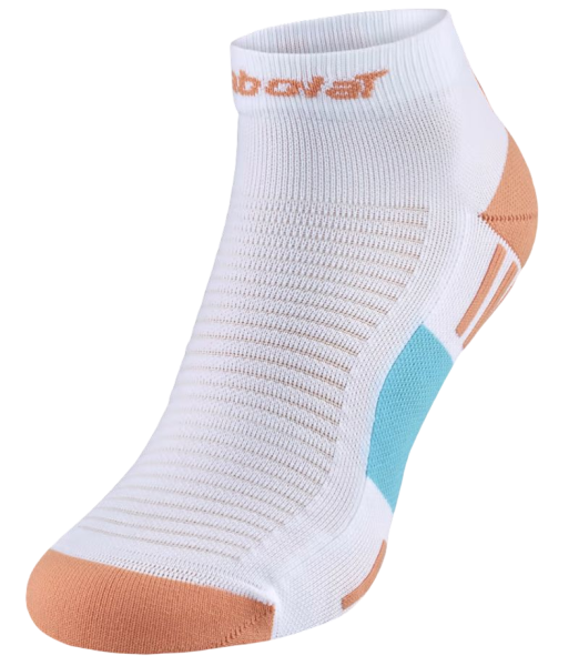 Čarape za tenis Babolat Padel Quarter Socks 1P - white/canyon sunset