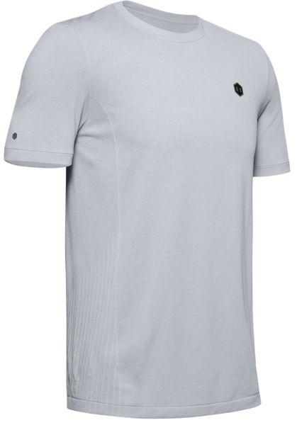 Herren Tennis-T-Shirt Under Armour Rush HG Seamless Fitted - grey