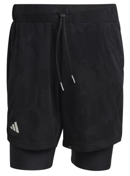  Adidas Melbourne Two in One 7in Shorts - black
