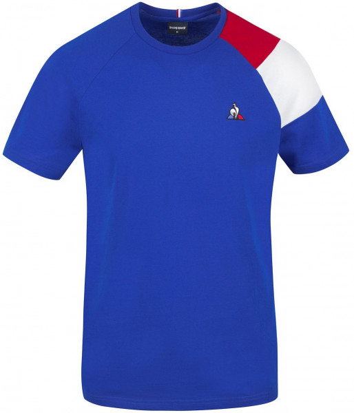 Camiseta para hombre Le Coq Sportif BAT Tee SS No.1 M - blue electro/rouge electro