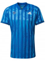 Herren Tennis-T-Shirt Adidas Freelift Tee ENG M - royal blue/white