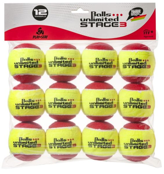 Juniorskie piłki tenisowe Balls Unlimited Stage 3 12B
