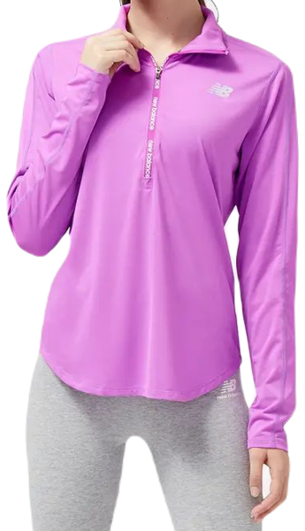 Women's jumper New Balance Accelerate Half Zip - Pink