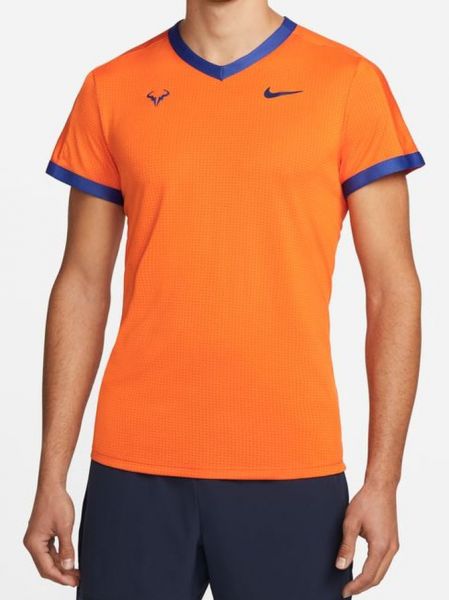  Nike Court Dri-Fit Advantage SS Top Rafa M - magma orange/deep royal blue