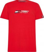 Herren Tennis-T-Shirt Tommy Hilfiger Essentials Big Logo SS Tee - primary red
