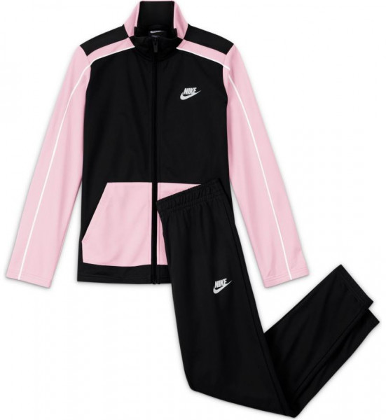 Treniņtērps meitenēm Nike U Swoosh Futura Poly Cuff TS - black/pink foam/white/white
