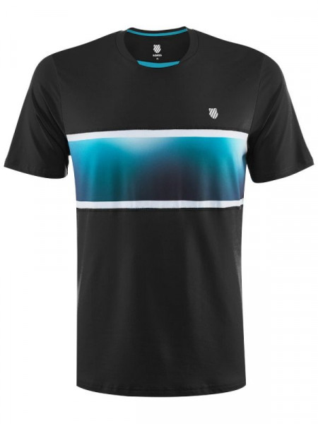 Herren Tennis-T-Shirt K-Swiss Hypercourt Express Crew Tee 2 - limo blac/algiers blue