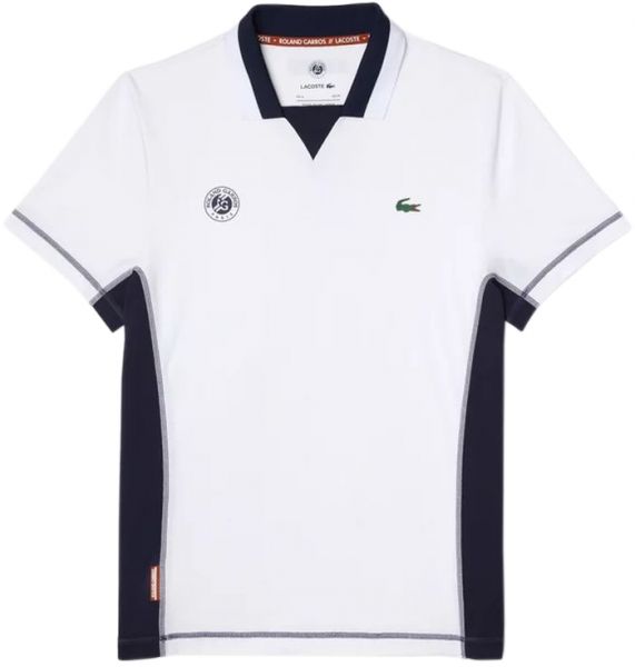 Lacoste Roland Garros Men's Polo Shirt - white/navy blue/white