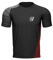 Teniso marškinėliai vyrams Compressport Performance SS Tshirt - black/red Teniso marškinėliai vyrams Compressport Performance SS Tshirt - black/red