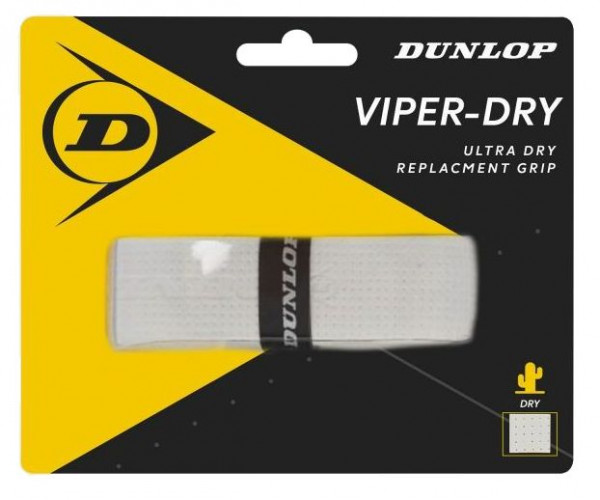 Owijki tenisowe bazowe Dunlop Viper-Dry 1P- white