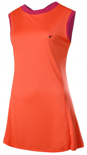 Damska sukienka tenisowa Fila Dress Isabella W - hot coral