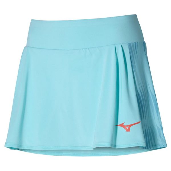 Teniso sijonas moterims Mizuno Printed Flying Skirt - tanager turquoise