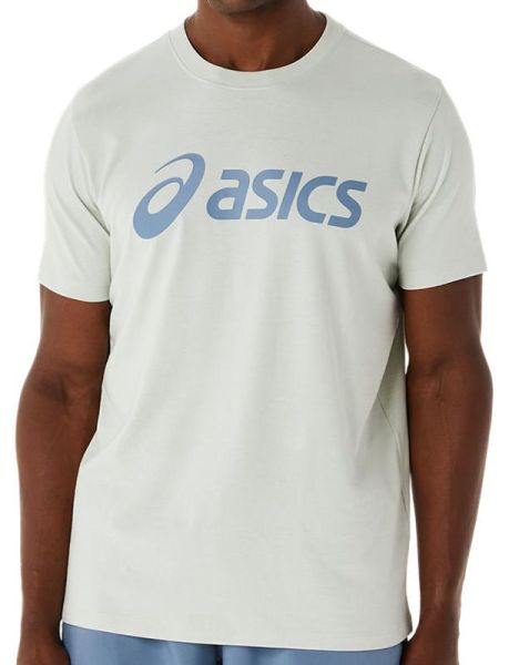 Herren Tennis-T-Shirt Asics Big Logo Tee - light sage/steel blue
