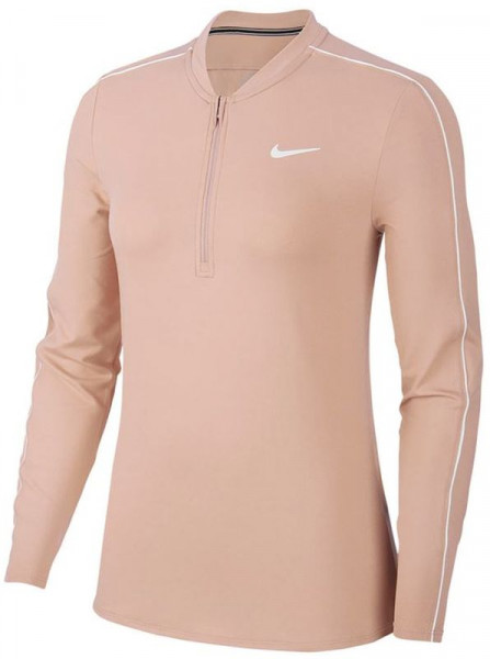  Nike Court Women Dry 1/2 Zip Top - washed coral/white/white/white