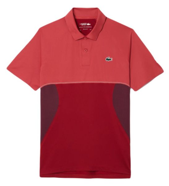 Men's Polo T-shirt Lacoste Tennis x Novak Djokovic Ultra-Dry Polo - Pink, Red