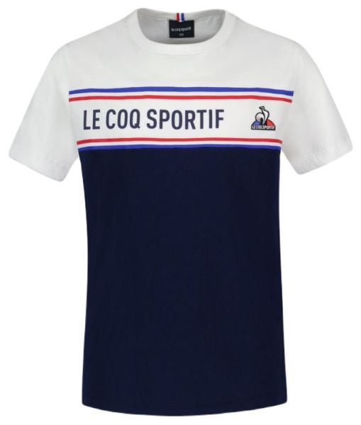 Maglietta per ragazzi Le Coq Sportif TRI Tee Short Sleeve N°2 SS23 - bleu nuit/new optical white