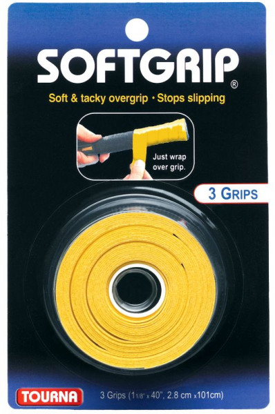  Tourna Soft Grip (3 vnt.) - yellow