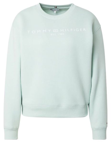 Sweat de tennis pour femmes Tommy Hilfiger Modern Regular Corp Logo C-NK - Menthe