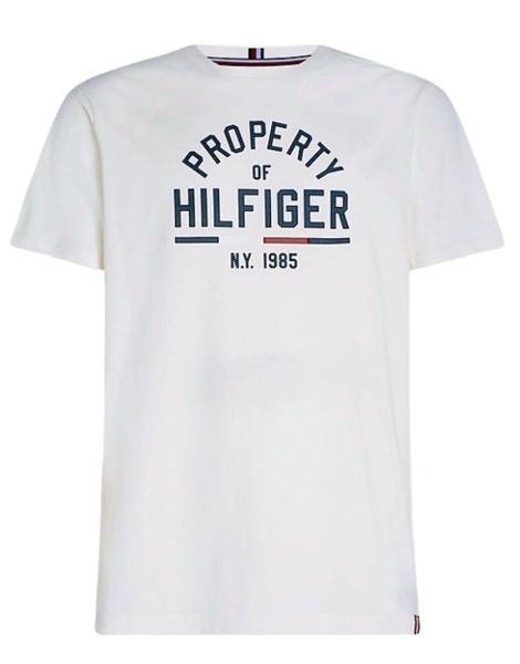 Herren Tennis-T-Shirt Tommy Hilfiger Graphic SS Tee - ancient white