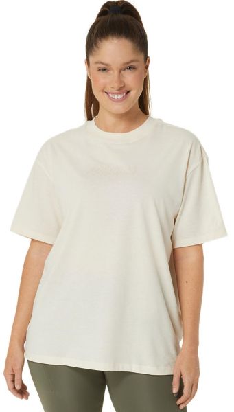 Damen T-Shirt Asics Logo T-Shirt - Beige