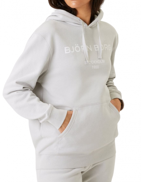Ženski sportski pulover Björn Borg Boyfriend Hoodie - glacier gray