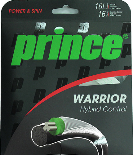 Teniska žica Prince Warrior Hybrid Control 16/16 (6,7 m/6,1 m) - black