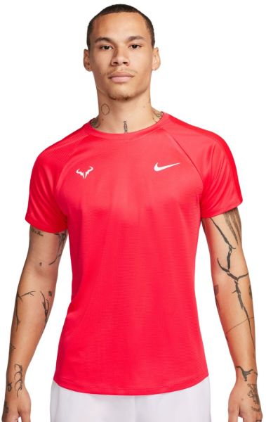 Męski T-Shirt Nike Rafa Challenger Dri-Fit Tennis Top - siren red/white