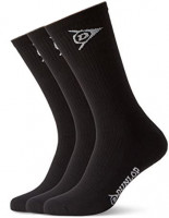 Chaussettes de tennis Dunlop Mens Crew Sock 3P - black
