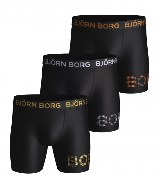  Björn Borg BB Medal Pack Per Shorts - black gold