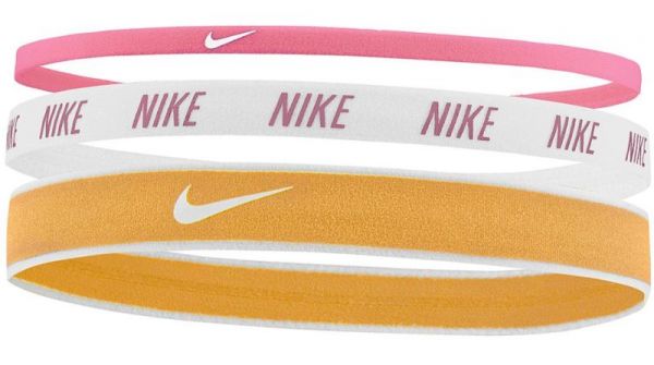 Stirnband Nike Mixed Width Headbands 3P - Gelb, Rosa, Weiß