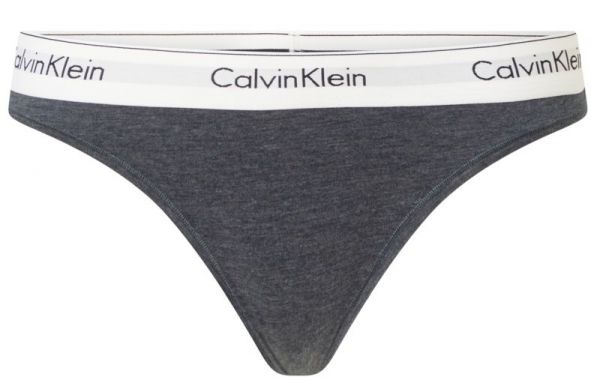 Dámske nohavičky Calvin Klein Thong 1P - hemisphere blue heather