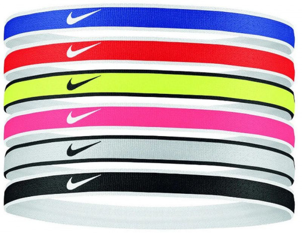 Bend za glavu Nike Tipped Swoosh Sport Headbands 6PK 2.0 - university red/game royal/volt